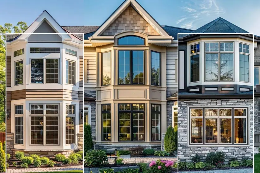 Façade de maison ancienne rénovée avec des fenêtres à petits bois en cohérence avec l'architecture