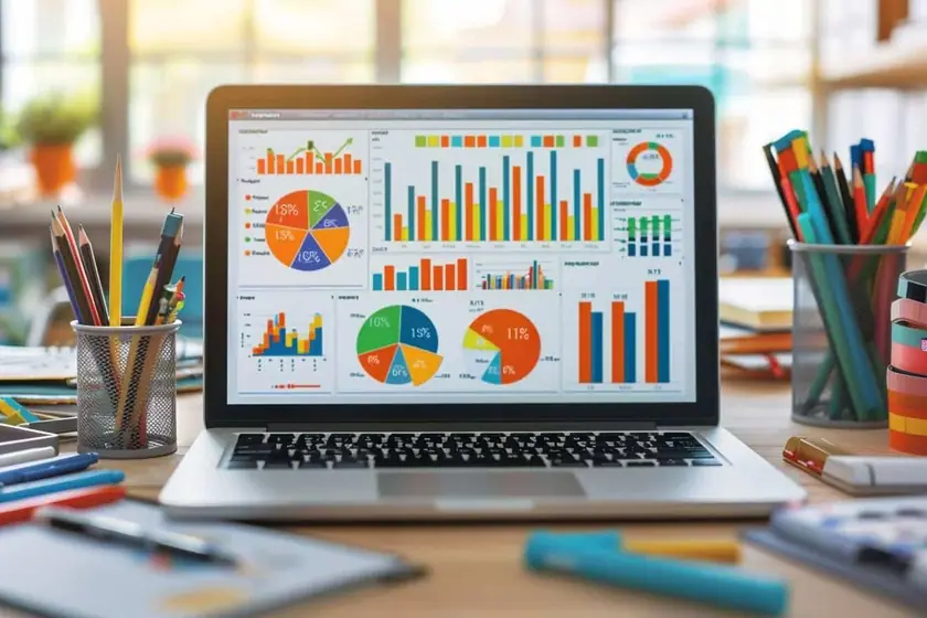 Tableau blanc couvert de segments de clientèle et de résultats de questionnaire annotés au marqueur