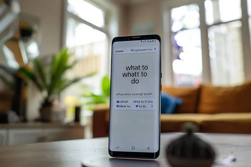 Écran de smartphone sombre affichant un bandeau d'alerte système au centre