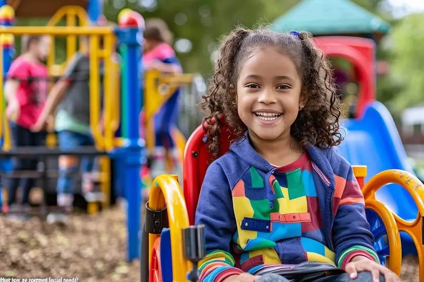 Enfant manipulant un jeu d'encastrement à gros boutons posé sur un plateau antidérapant