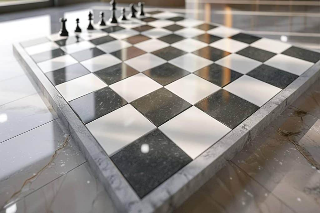 Plateau De Jeu D'échecs Artisanal - Bois, Fabrication Marocaine, 2 Joueurs
